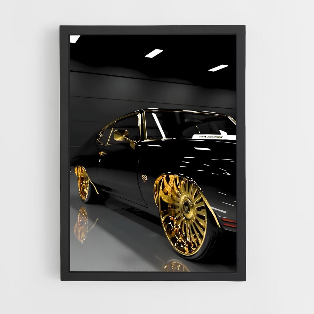 Poster Chevelle Noire – affiche Chevrolet (vue 2)